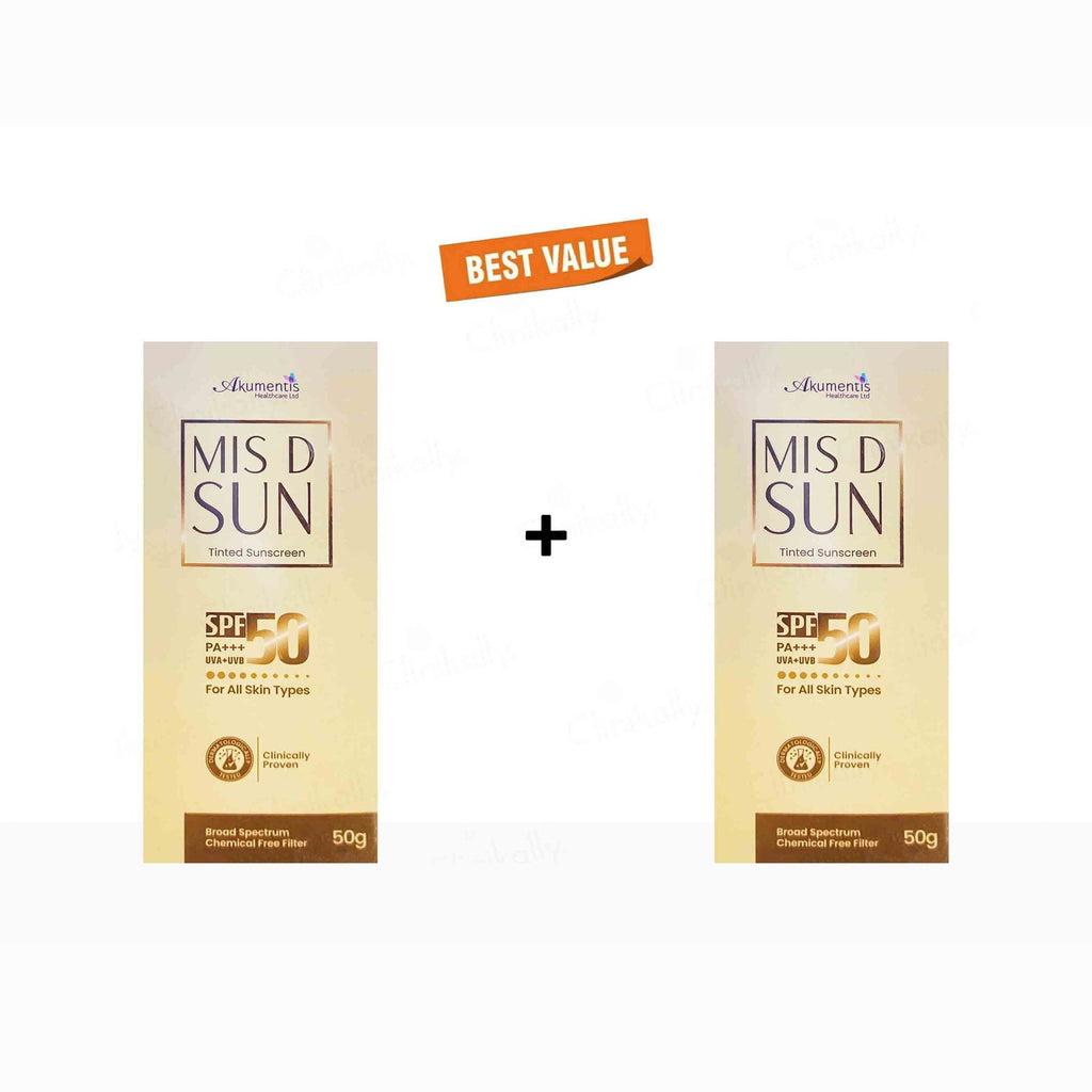 Mis D Sun Tinted Sunscreen SPF 50 PA+++