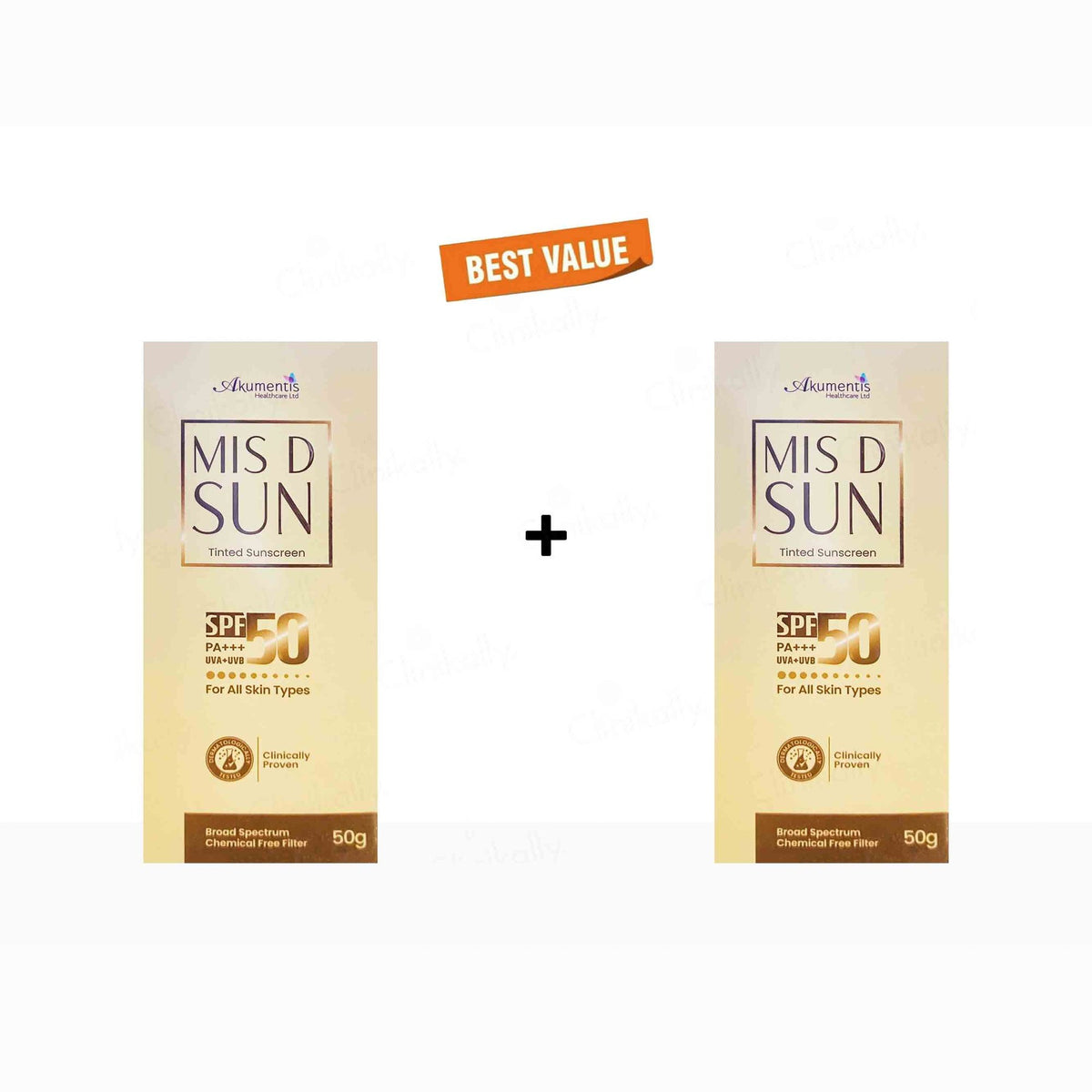 Mis D Sun Tinted Sunscreen SPF 50 PA+++