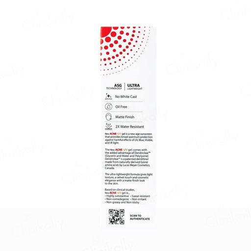 Acne-UV Advanced Light Protection Silicone Sunscreen Gel SPF 50+ PA+++