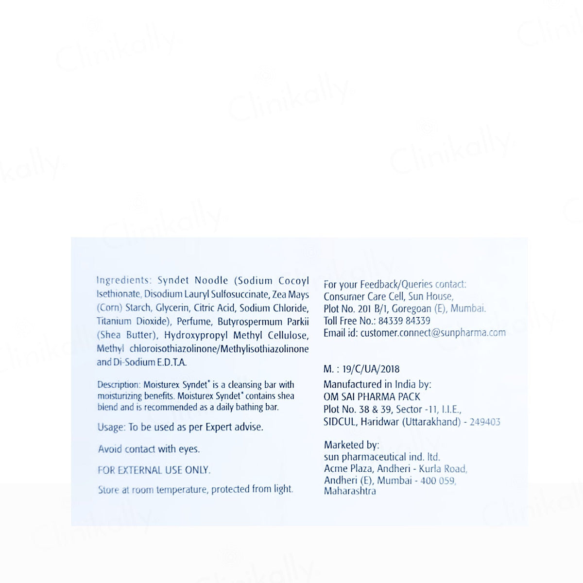 Moisturex Syndet Bathing Bar