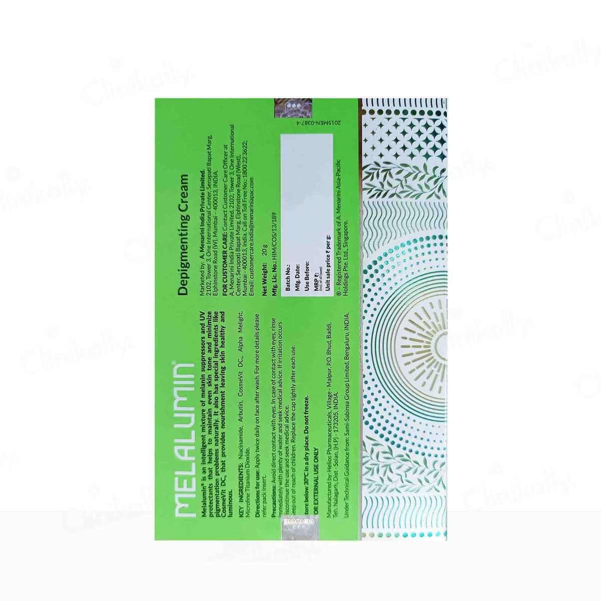 Melalumin Depigmenting Cream