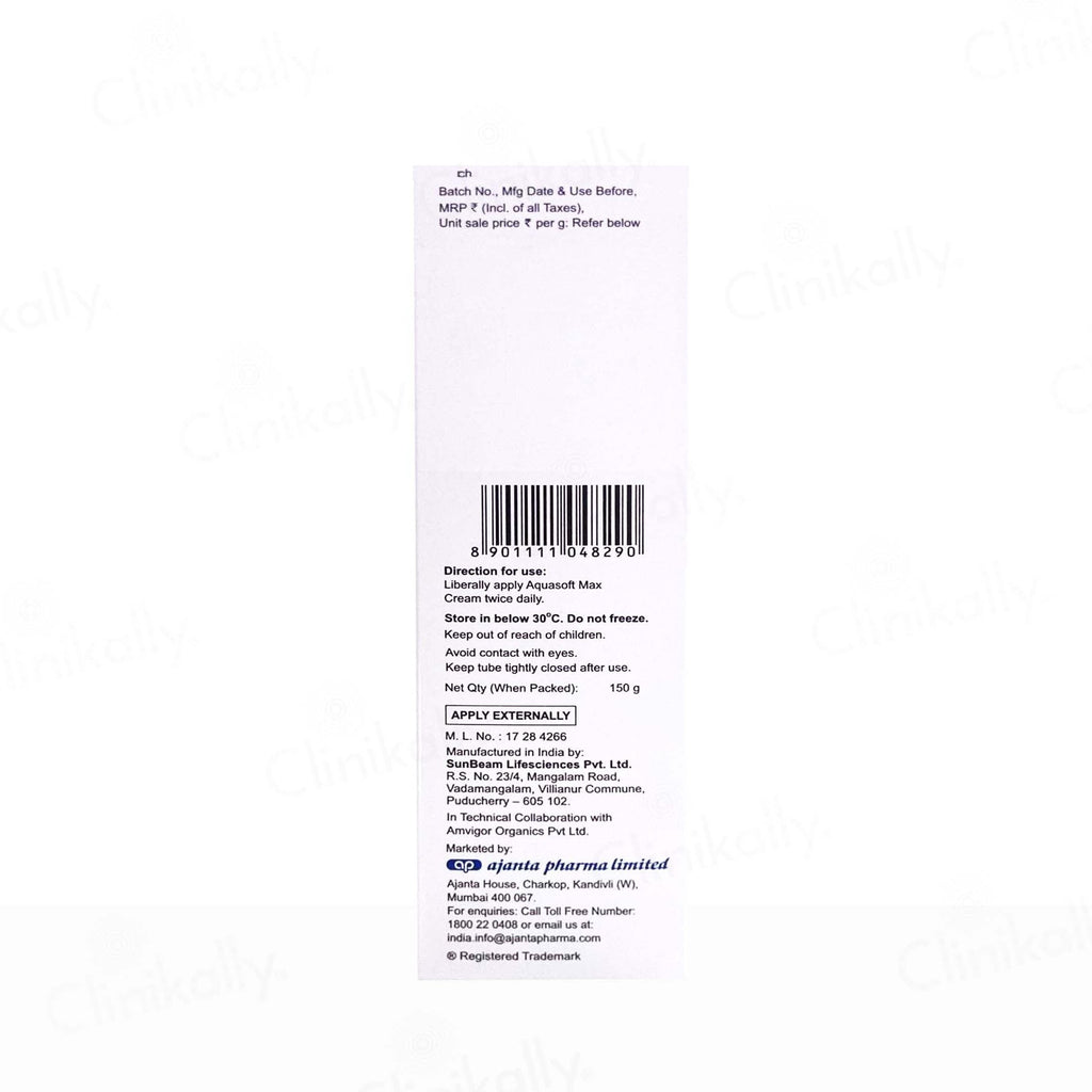 Aquasoft Max Intense Moisturizing Cream