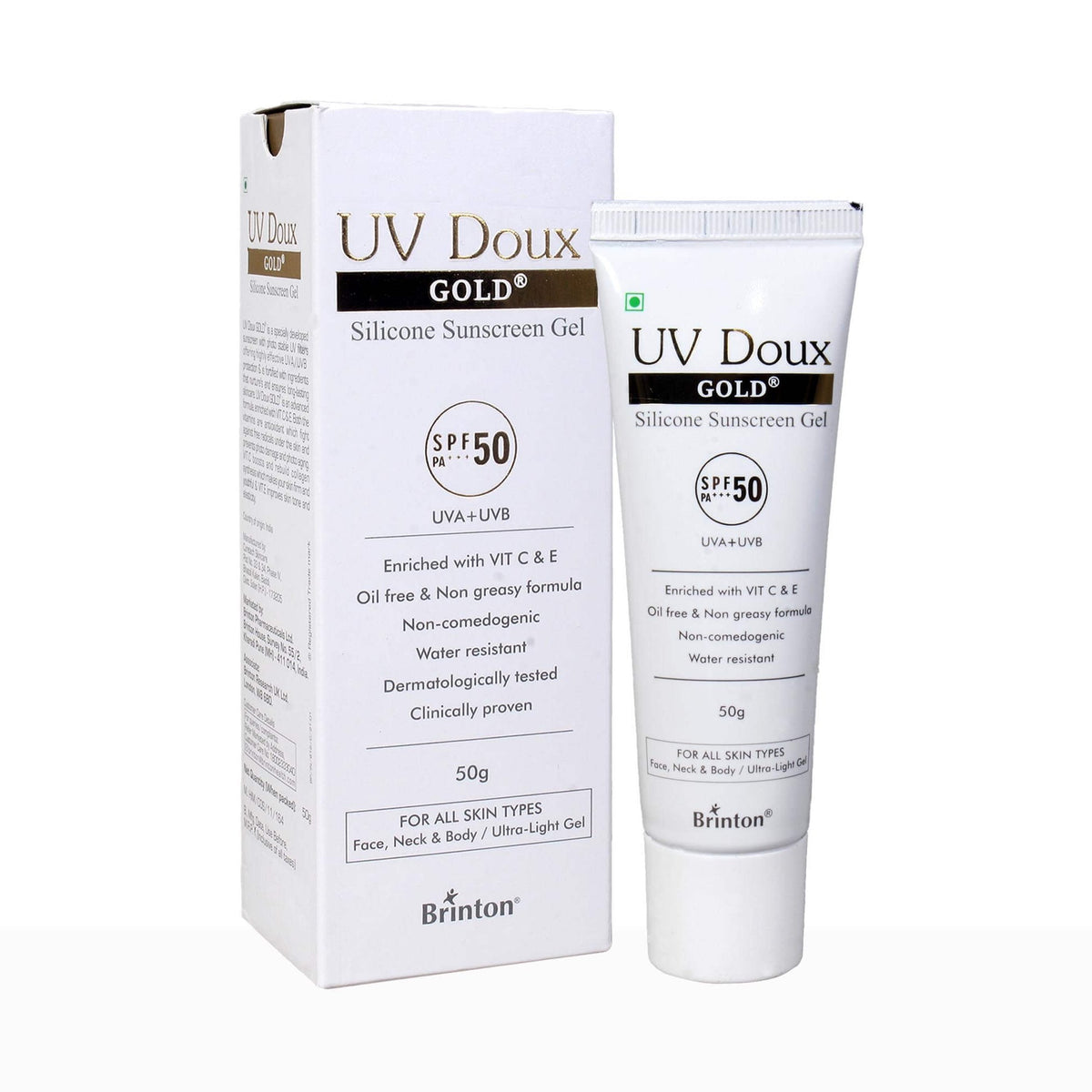 UV Doux Gold Silicone Sunscreen Gel SPF 50 PA+++