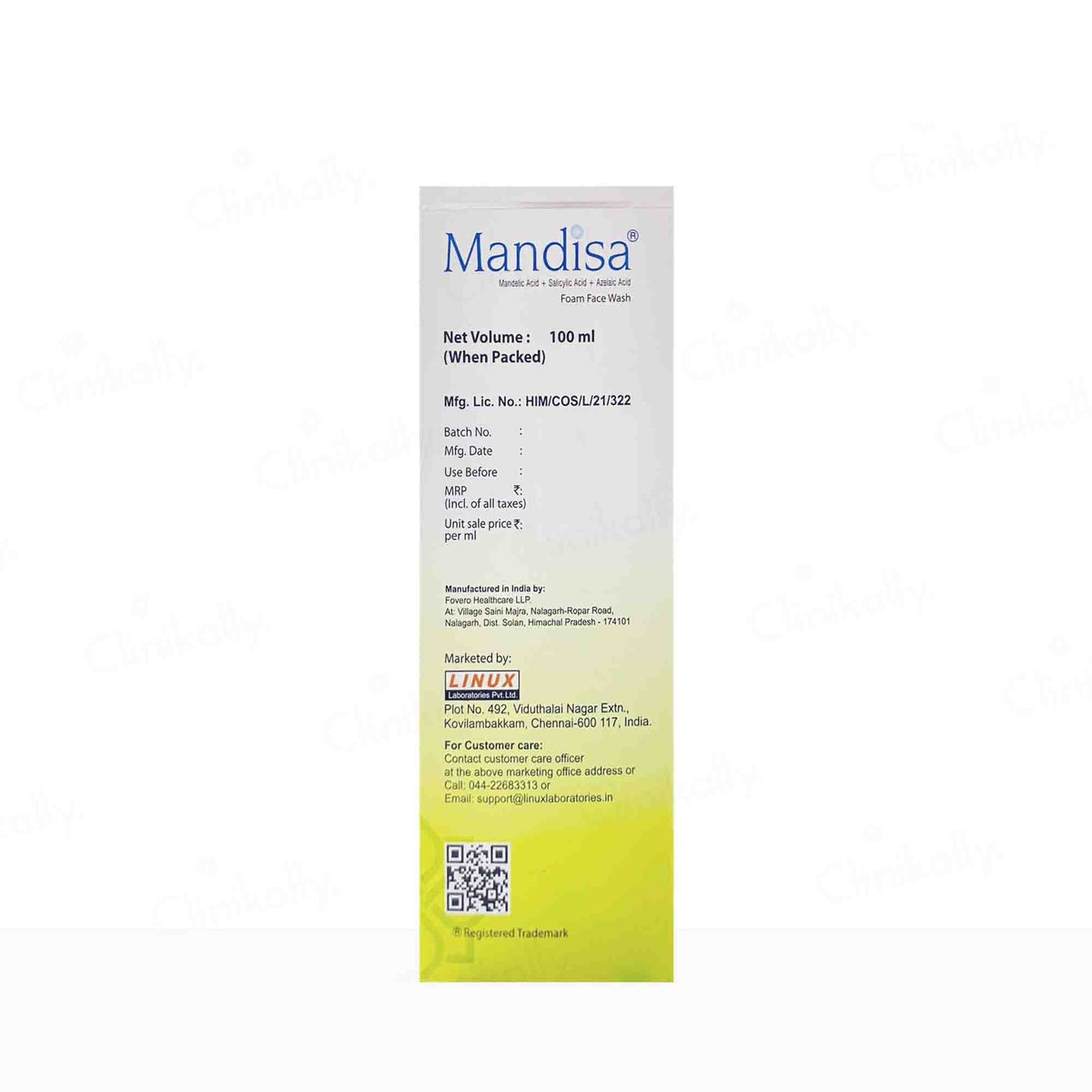Mandisa Foam Face Wash