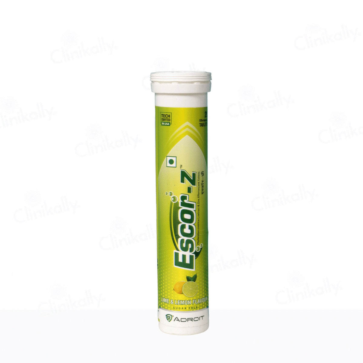 Adroit Escor-Z Sugar-Free Lime-Lemon Effervescent Tablet with Zinc Immunity