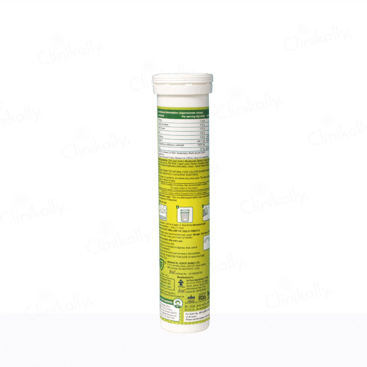Adroit Escor-Z Sugar-Free Lime-Lemon Effervescent Tablet with Zinc Immunity