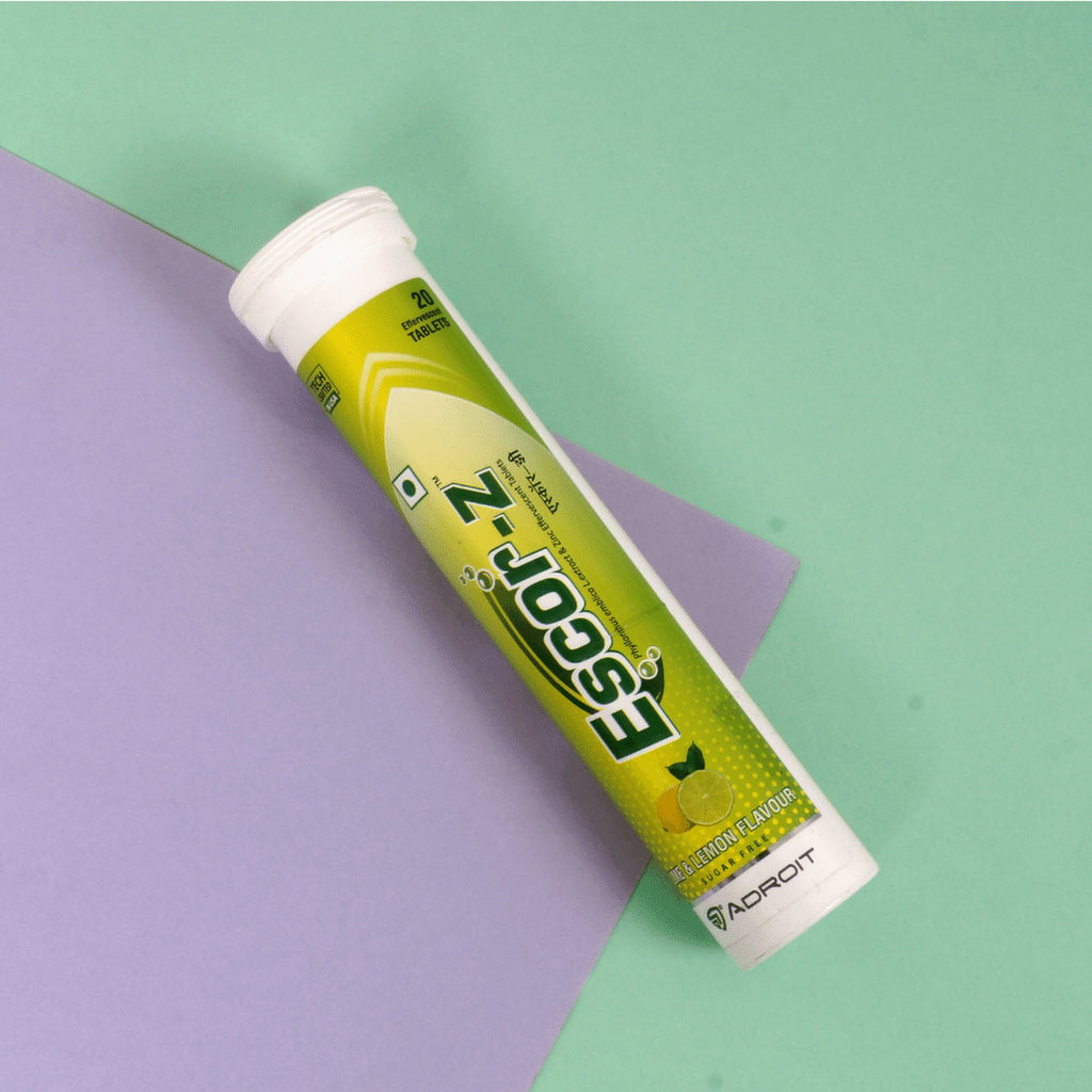 Adroit Escor-Z Sugar-Free Lime-Lemon Effervescent Tablet with Zinc Immunity