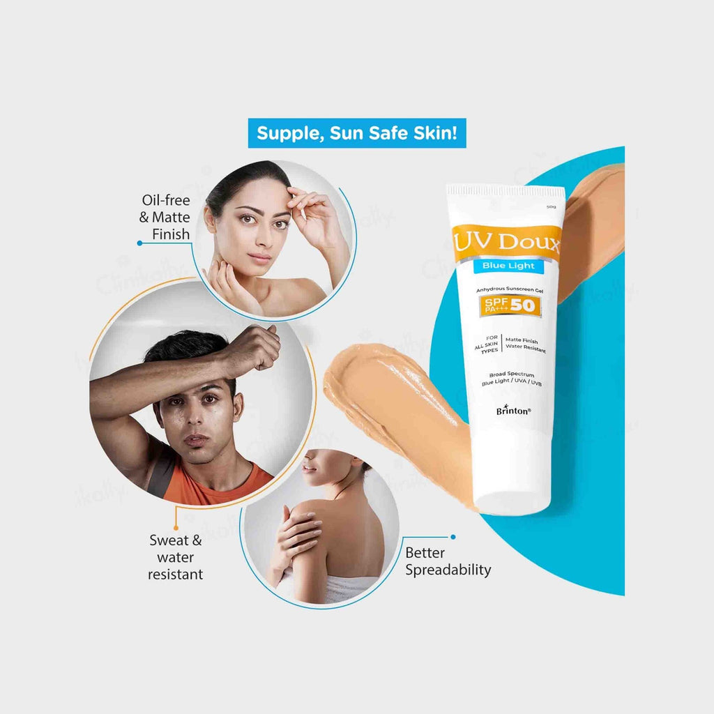 UV Doux Blue Light Anhydrous Sunscreen Gel SPF 50 PA+++