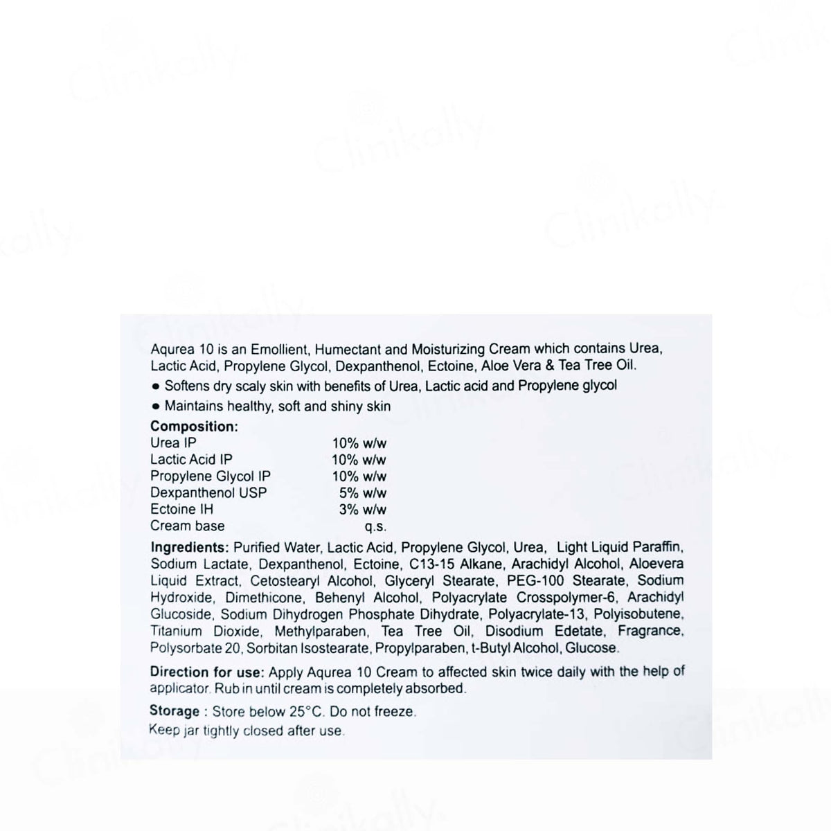 Aqurea 10 Moisturizing Urea Cream