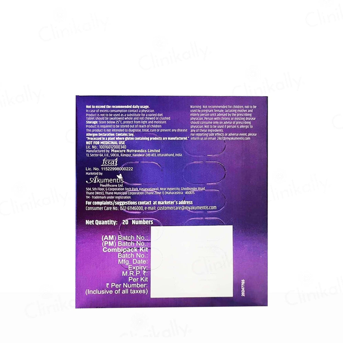 Thickify AM PM Nutraceutical Tablet For Adults