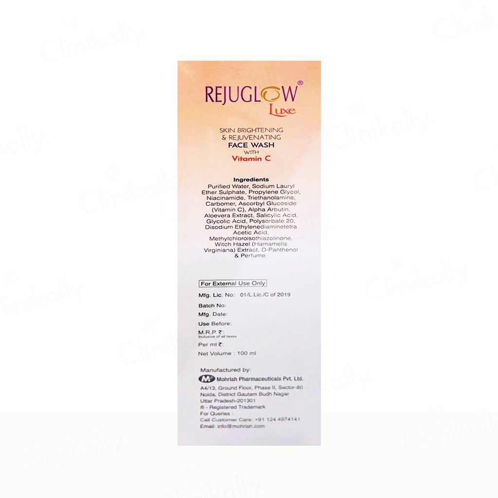 Rejuglow Luxe Skin Brightening & Rejuvenating Face Wash