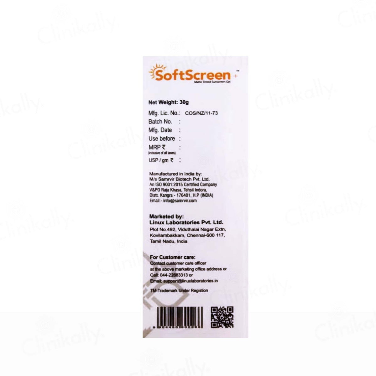 Softscreen+ Matte Tinted Sunscreen Gel SPF 50+ PA+++