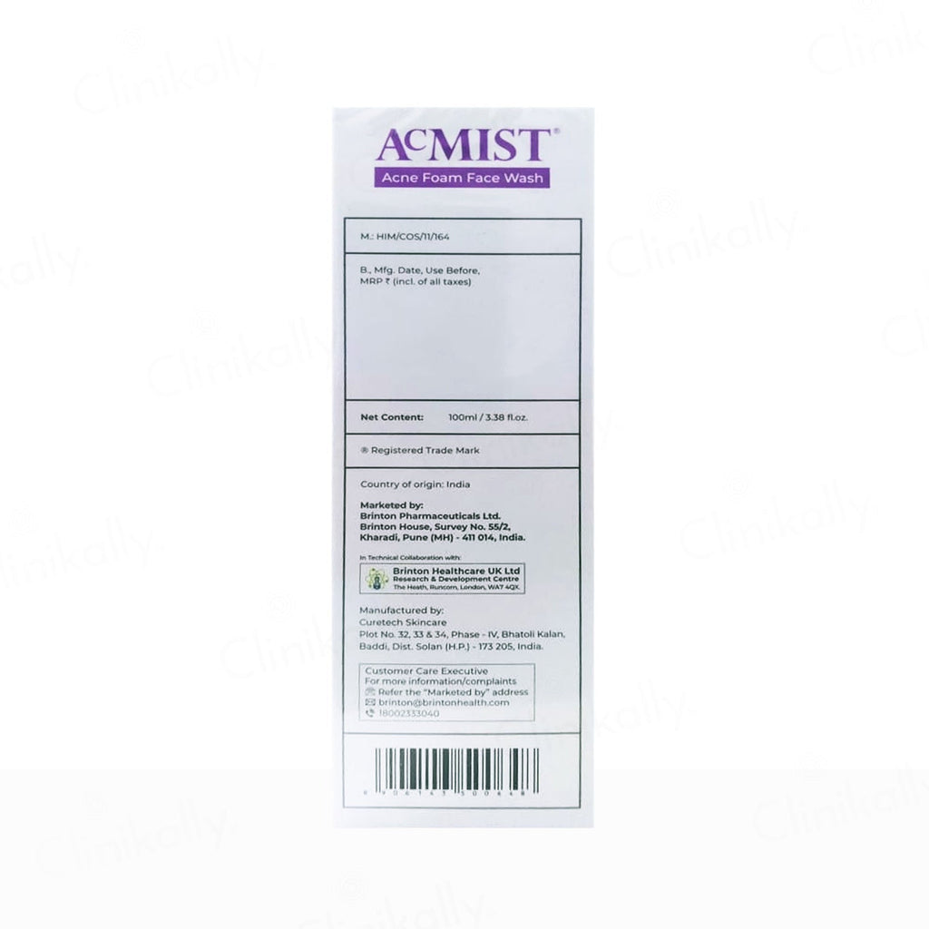 Brinton Acmist Acne Foam Face Wash