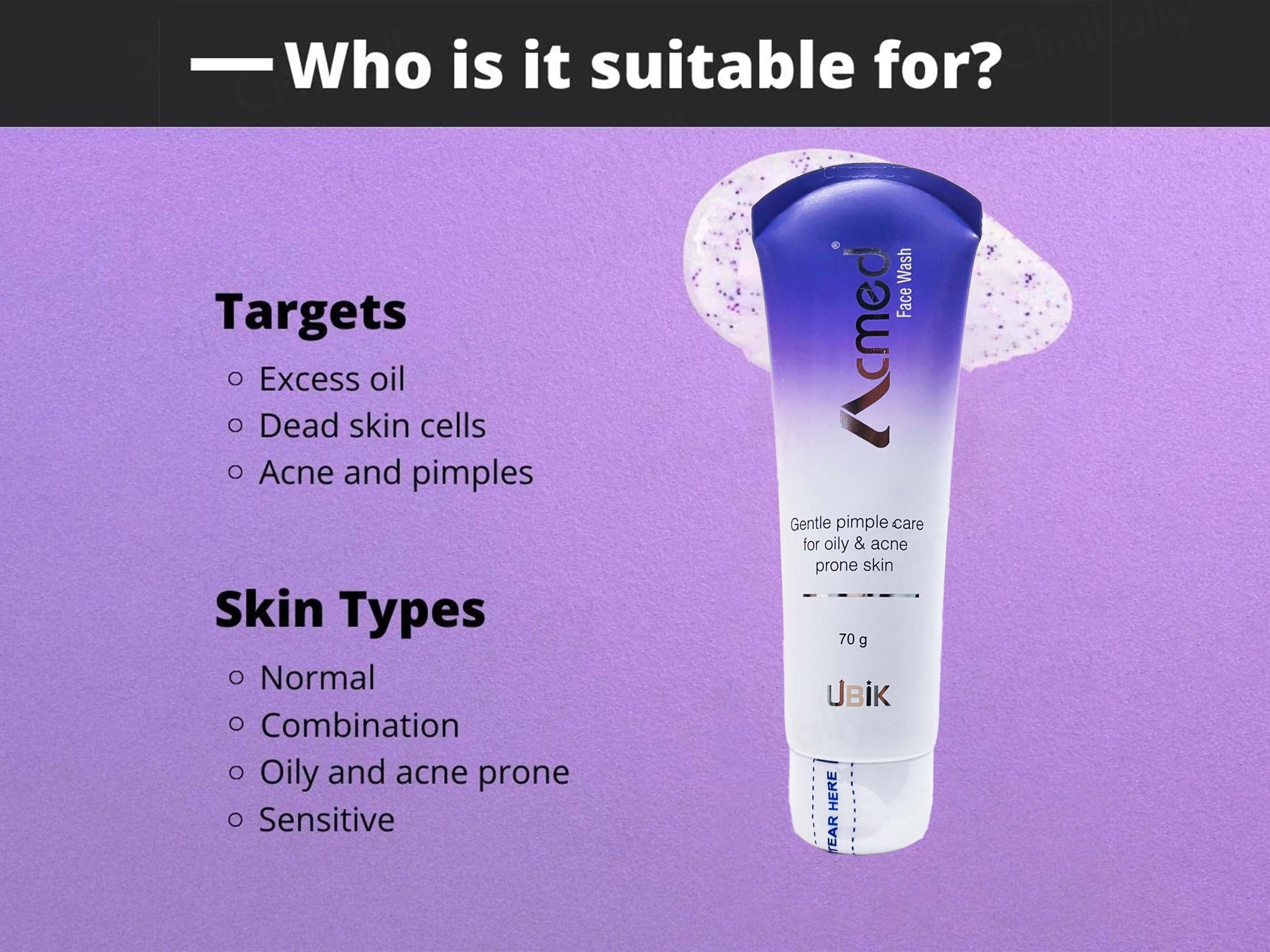 Acmed Gentle Pimple Care Face Wash 70gm