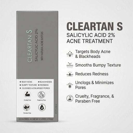 Cleartan S Salicylic Acid 2% Acne Body Spray