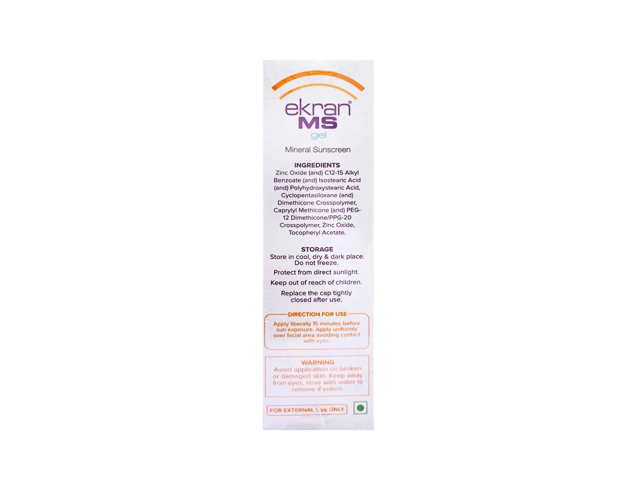 Ekran MS Mineral Sunscreen Gel SPF 50 PA+++