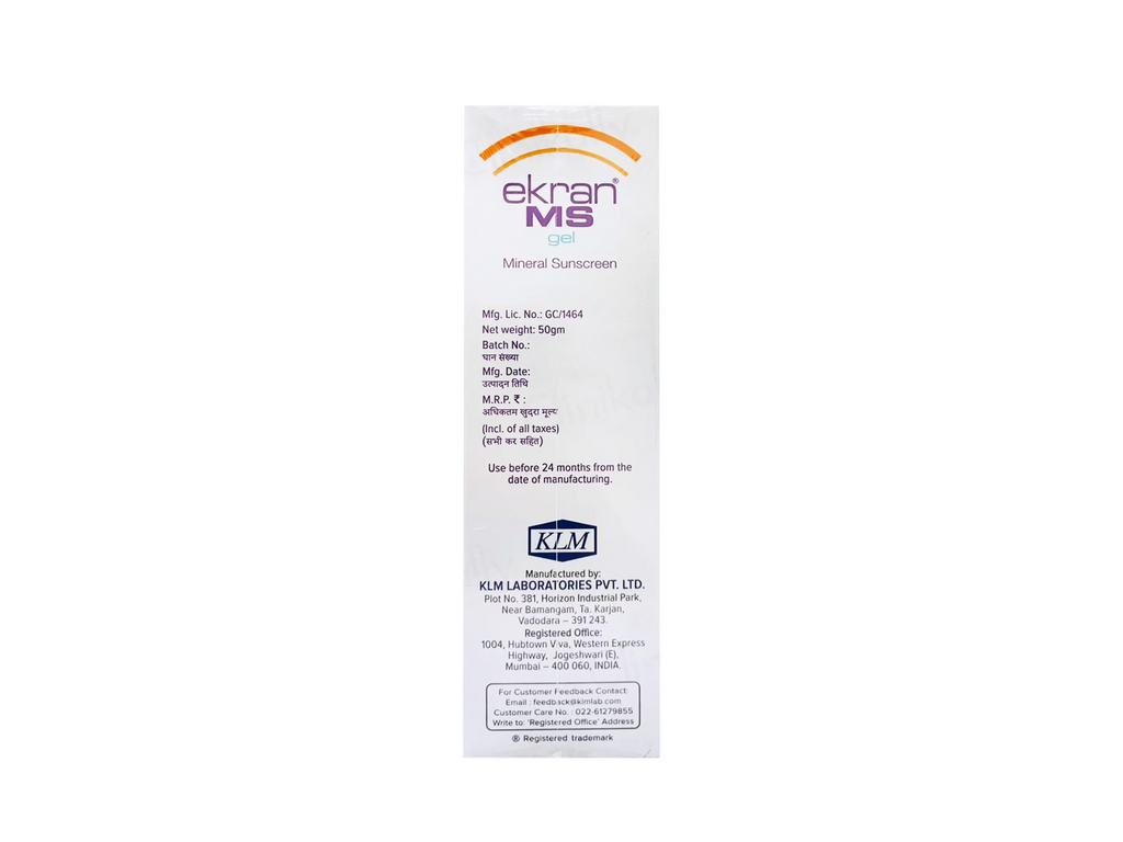 Ekran MS Mineral Sunscreen Gel SPF 50 PA+++