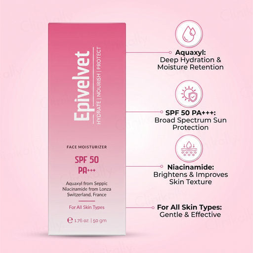 Epivelvet Face Moisturizer SPF 50 PA+++