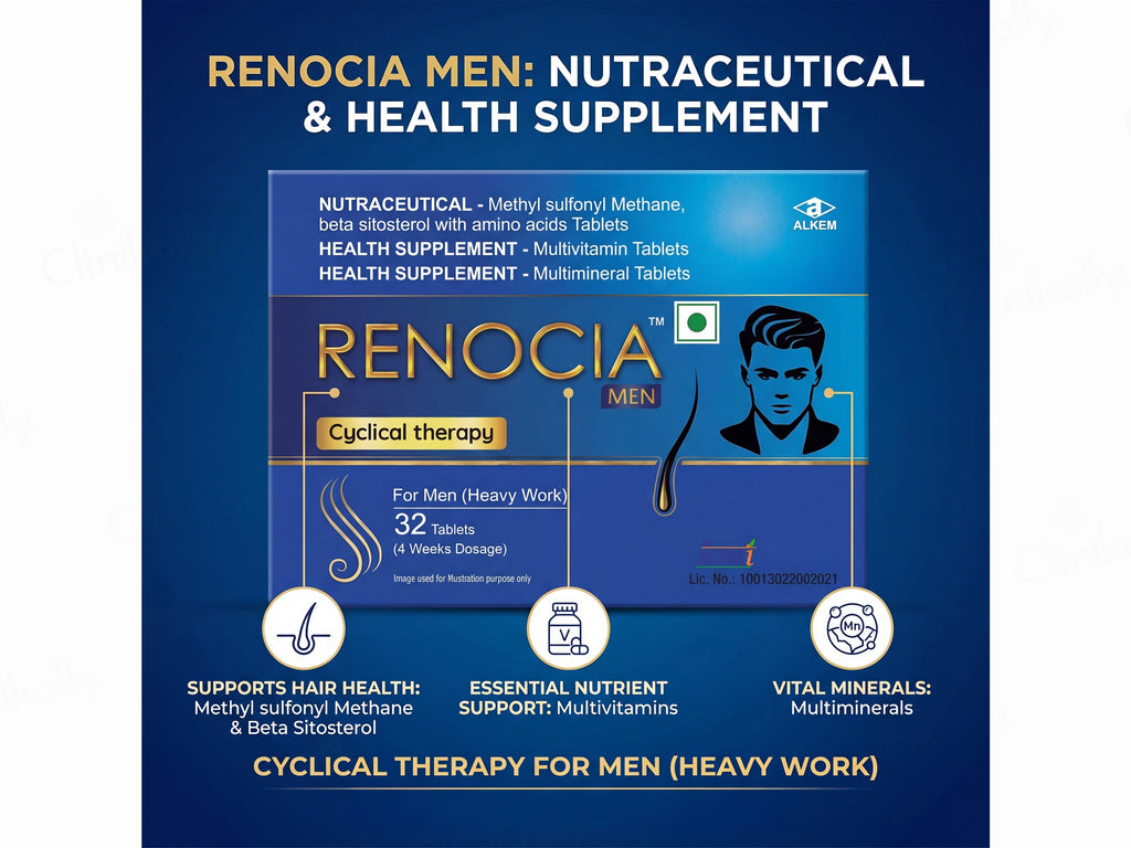 Renocia Men Hair Cyclical Therapy Nutraceutical Tablet For Men